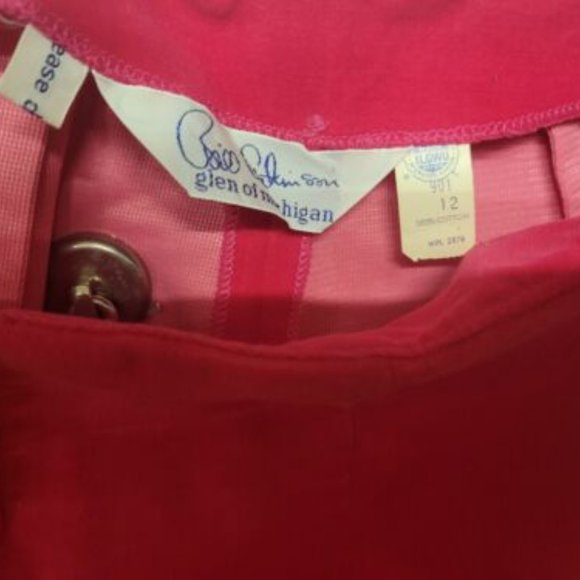 VINTAGE BILL ATKINSON GLEN OF MICHIGAN HOT PINK VELVET PANTS - Picture 2 of 10